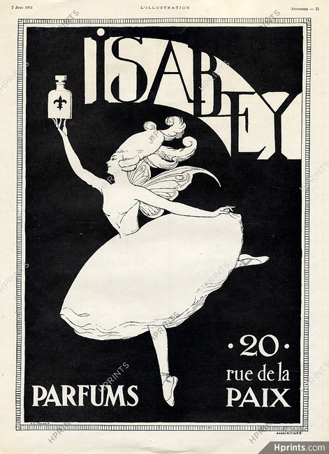 Isabey (Perfumes) 1924 André Nivard, Ballerina, 20 Rue de la Paix
