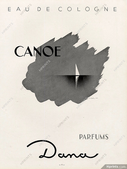 Dana (Perfumes) 1948 Eau de Cologne Canoe, P. Coste