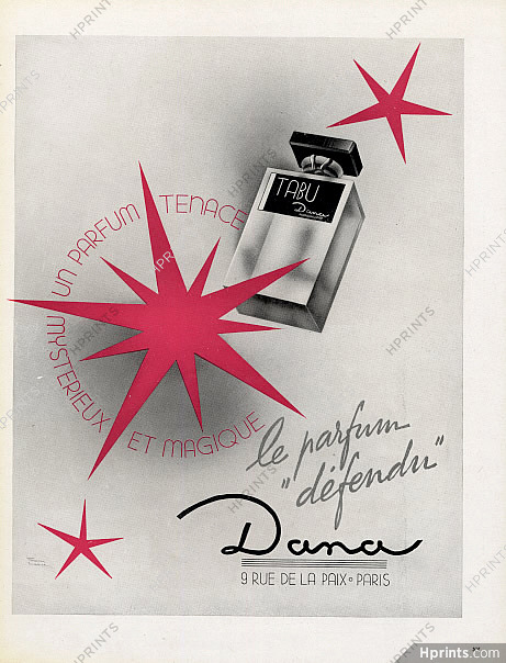 Dana (Perfumes) 1947 Tabu, Facon Marrec