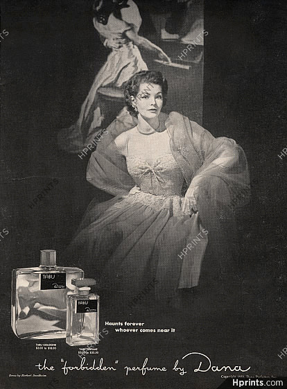 Dana (Perfumes) 1951 Tabu, Dress by Herbert Sondheim