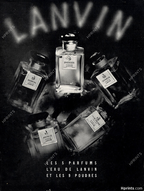 Lanvin (Perfumes) 1937 Pretexte, Scandal, Rumeur, Arpège, Mon Péché