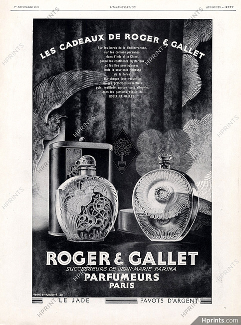Roger & Gallet 1928 Le Jade & Pavots d'Argent, Art Deco Style