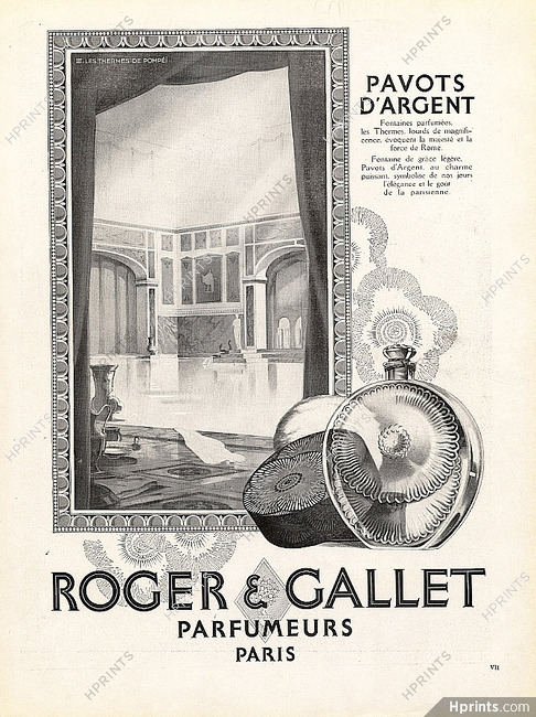 Roger & Gallet 1927 Pavots d'Argent, Thermes de Pompeï