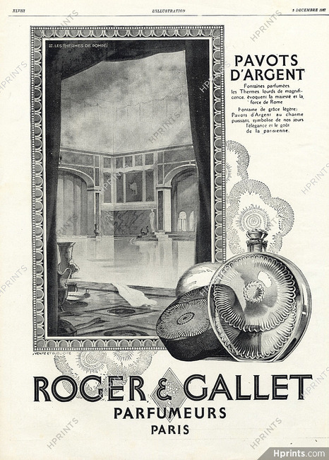 Roger & Gallet 1927 Pavots d'Argent, Thermes de Pompeï (L)