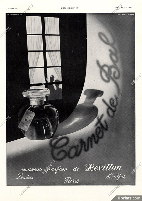 Revillon (Perfumes) 1938 Carnet de Bal, Photo Agneta Fischer