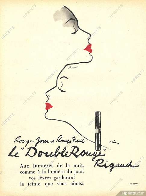 Rigaud (Cosmetics) 1949 Double Rouge, Pierre Simon