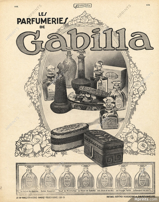 Gabilla (Perfumes) 1915 Art Nouveau Style