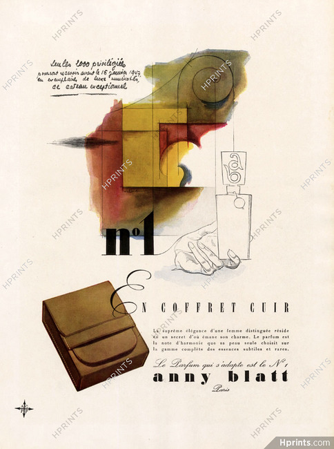 Anny Blatt (Perfumes) 1946 N° 1 (L)