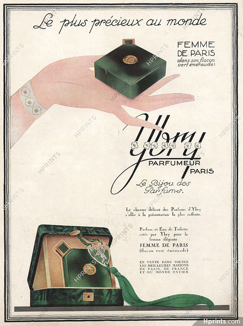 Ybry (Perfumes) 1927 Femme de Paris, Art Deco Style