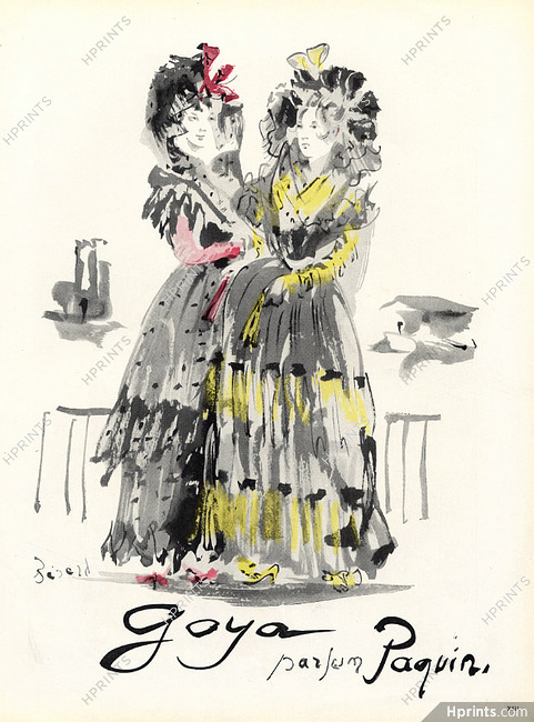 Paquin (Perfumes) 1945 "Goya" Christian Bérard