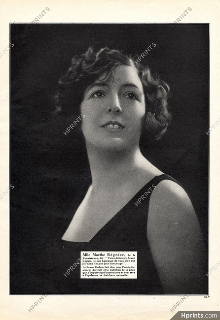 Cadum (Soap) 1924 Marthe Régnier Portrait