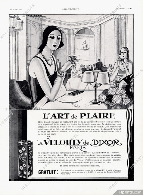 Velouty de Dixor 1930 Julien Jacques Leclerc