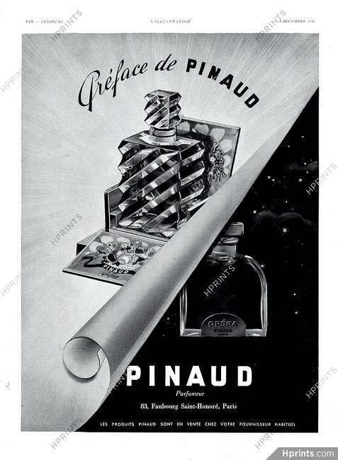 Pinaud (Perfumes) 1938 Préface & Opéra