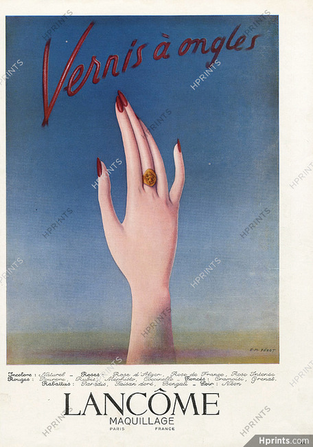 Lancôme (Cosmetics) 1949 Pérot, Nail Polish