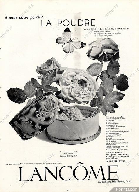 Lancôme (Cosmetics) 1935 Butterfly Flower