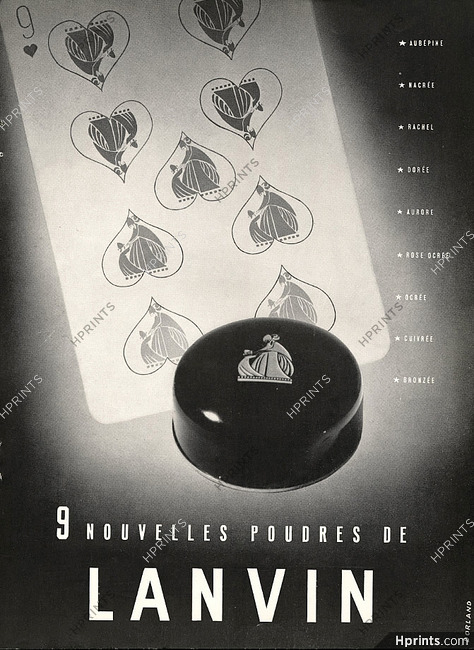 Lanvin (Cosmetics) 1937 Powder, Playing Cards