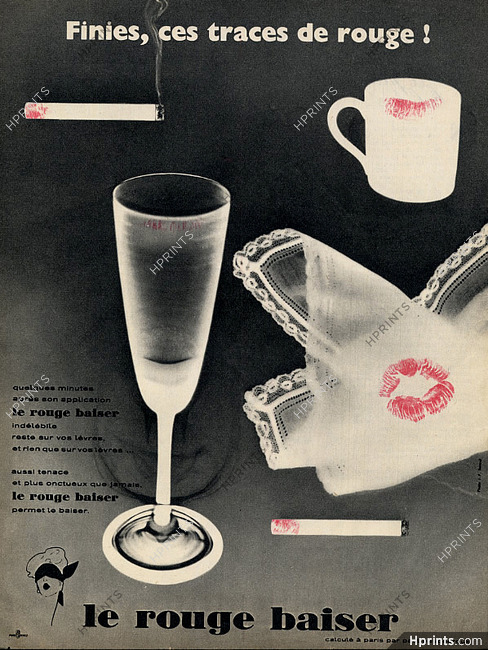 Rouge Baiser 1958 Lipstick (Version 2x cigarettes)