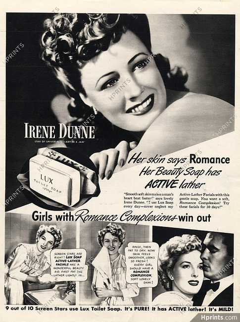 Lux (Soap) 1949 Irene Dunne Portrait