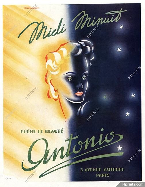 Antonio (Cosmetics) 1946 Crême de beauté