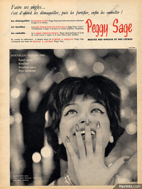 Peggy Sage 1958 Nail Polish, Photo Dambier