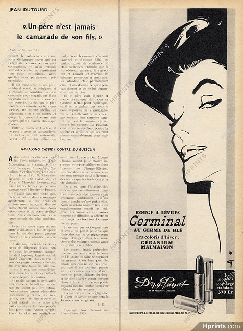 Payot 1958 Germinal Lipstick, René Gruau