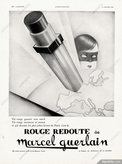 Marcel Guerlain (Lipstick) 1930 Rouge Redoute, Lorenzi