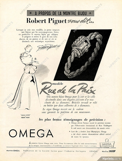 Omega 1949 Robert Piguet
