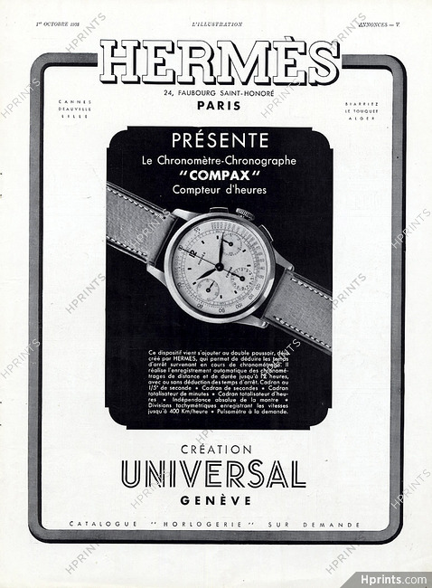 Hermès (Watches) Compax 1938 Universal
