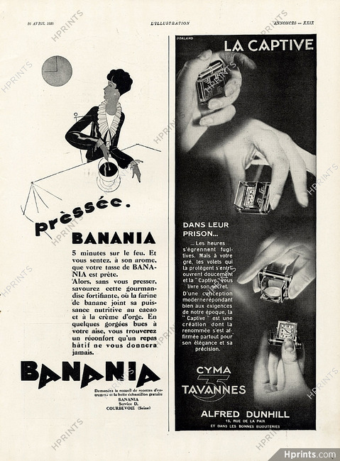 Cyma (Watches) La Captive 1930 Tavannes