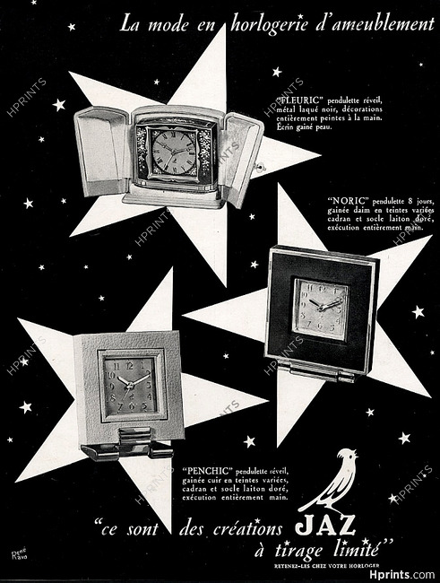 Jaz 1947 Alarm clock, Fleuric, Noric, Penchic, René Ravo