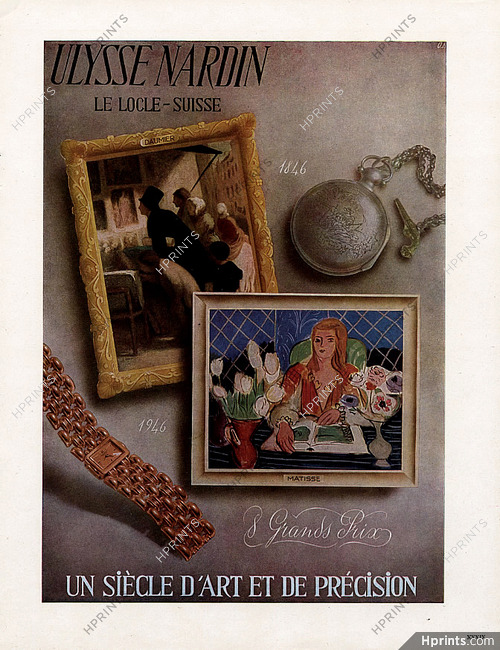 Ulysse Nardin (Watches) 1947 Henri Matisse, Honoré Daumier, Le Locle Suisse