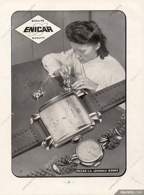 Enicar (Watches) 1948 Lengnau Bienne