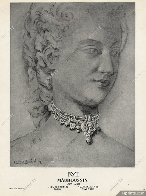 Mauboussin 1946 Necklace, René Sim Lacaze