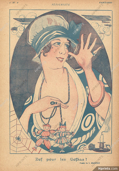 Suzanne Sesbouë 1918 Fetishist ''Zut pour les Gothas'' Marionettes