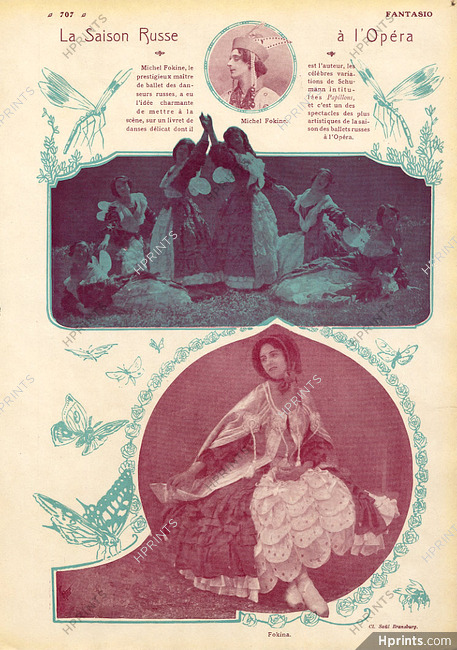 Michel Fokine 1912 ''La Saison Russe à l'Opéra'' Fokina