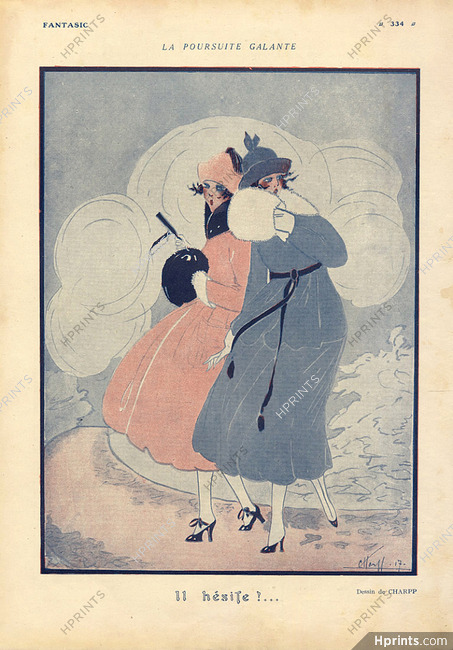 Charpp 1919 ''La Poursuite Galante'' Elegant Girls