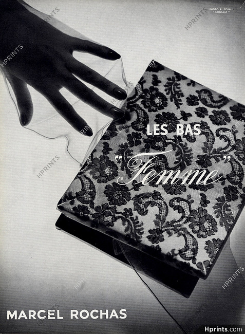 Marcel Rochas (Stockings) 1953 Femme, Photo Schall