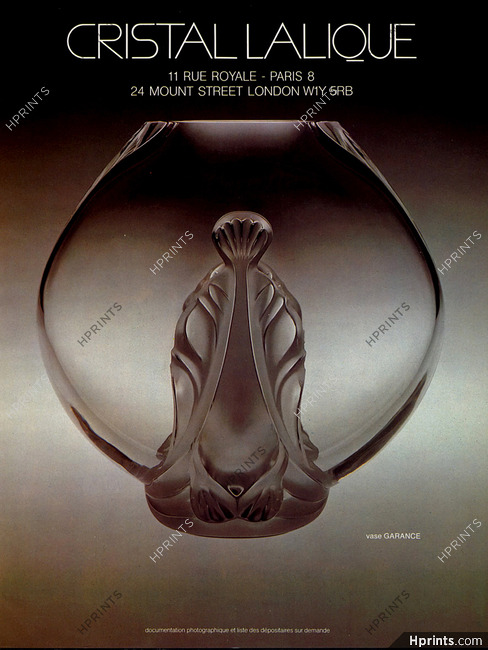 Lalique (Crystal) 1984 Vase ''Garance''
