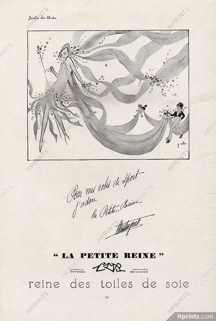 La Petite Reine (silk) 1929 Mistinguett, Chatillon Mouly Roussel