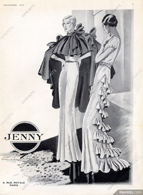 Jenny 1933 Evening Gown, Paul Valentin