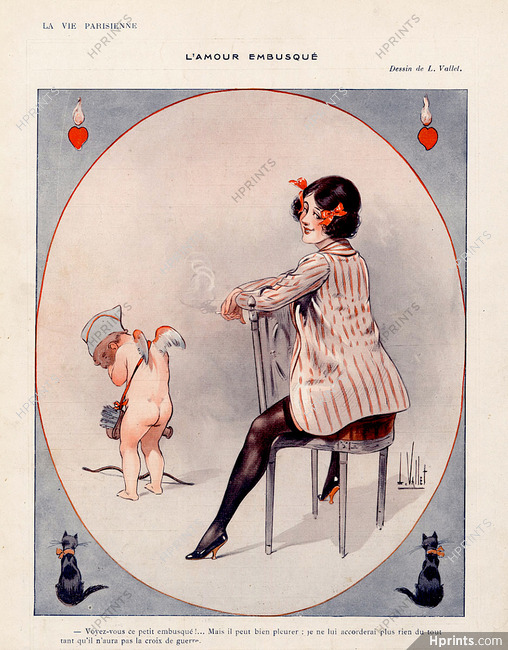 Louis Vallet 1916 L'Amour Embusqué, Angel, Stockings