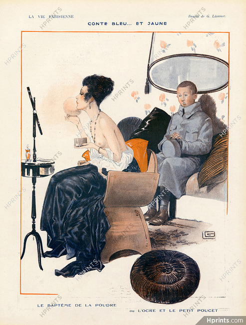 Léonnec 1918 "Le baptême de la poudre" make-up, topless
