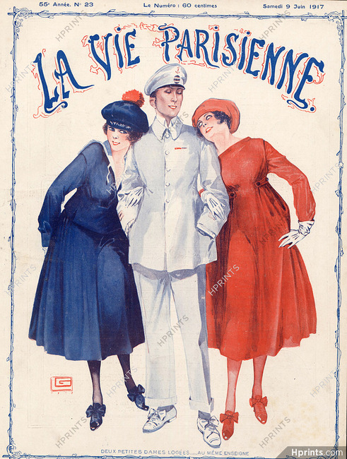Georges Léonnec 1917 Sailor, Bleu Blanc Rouge