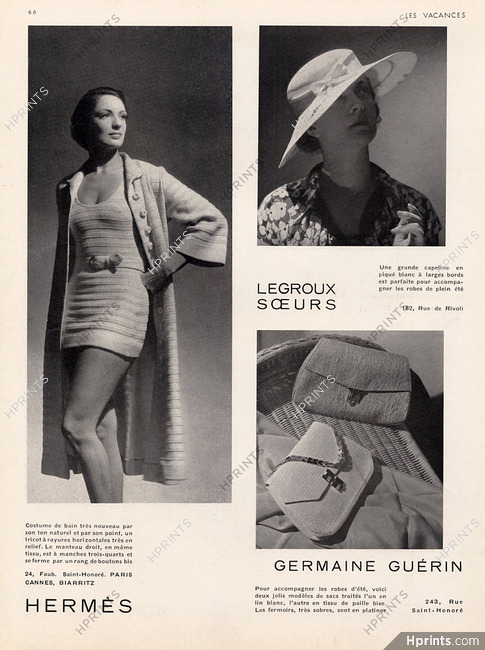 Hermès (Swimwear) & Germaine Guérin 1933 Handbag