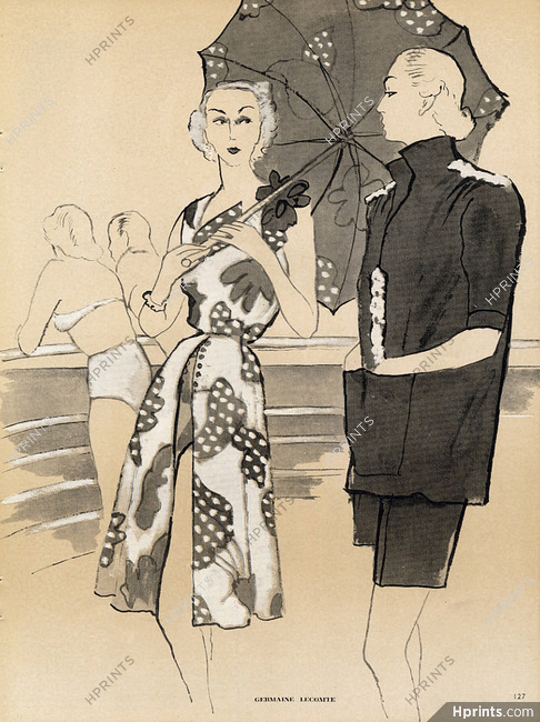 Germaine Lecomte 1946 Summer Dress