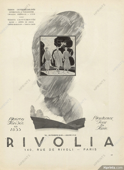 Rivolia (Clothing) 1924 Raincoats, Marcel Hemjic