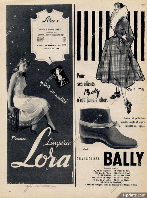 Lora (Lingeries) & Bally (Shoes) 1954 Guy Demachy
