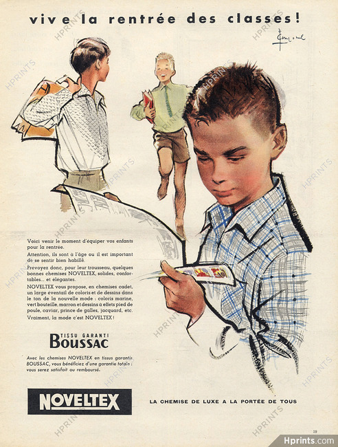 Noveltex (Boys Clothing) 1956 Pierre Couronne