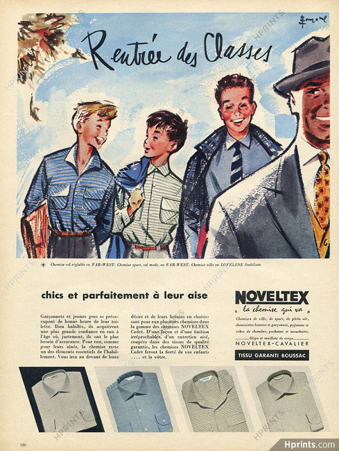Noveltex (Men's Clothing) 1955 Pierre Couronne