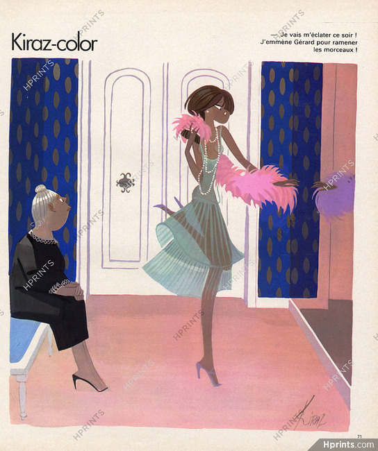 Kiraz 1977 Elegant Parisienne, evening gown